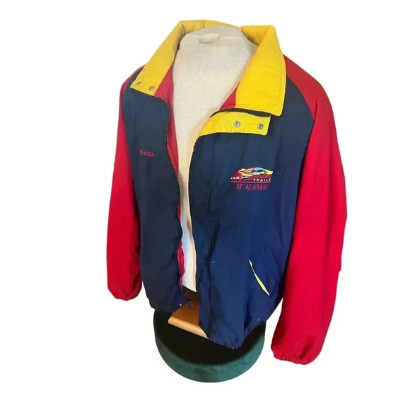 DUNBROOKE vintage COLORBLOCK JACKET SUNDOWNERS WOMENS XL - Picture 5 of 8